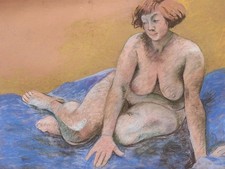 Pastell gemälde akt frau auf - gemälde,