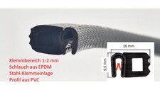 Kantenschutz mit Dichtung Dichtlippe Kantenschutzdichtprofil METERWARE = Preis/M