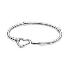 Pandora Armband 599539C00 20 cm Schlangen Gliederarmband mit Herzverschluss