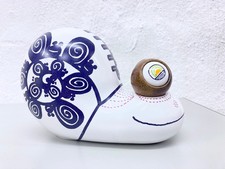 Keramikfigur Schnecke bewegliche Augen das Variabile Entwurf Peter Guggenbühler