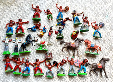 Indianer Pferd Wildwest Gummi DDR Spielzeug Konvolut 30 Teile /P8.8/8