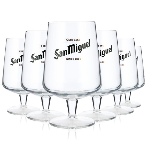 San miguel bier glas - 6x,