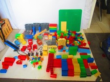 XXL Lego Duplo & Unico Baustein Set elektr.Eisenbahn,Bauplatten in allen Größem,