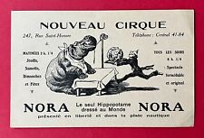 AK Zirkus & Varieté um 1920 Nouveau Cirque Nora Flusspferd Hippopotamus ( 149505