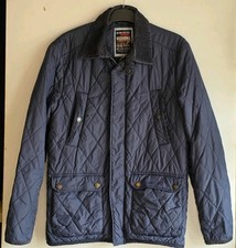 Luciano Herren Steppjacke mit Cord, Outdoor Jacke, Gr. M,  dunkelblau