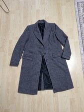 Zara Basic Damen Mantel S Grau Lang Jacke Mädchen Winter-Blazer
