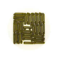 Oberleitung Einzelträger 'als Matte', 40x Masten, Spur N, grün, unlackiert