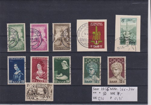 Saarland 1956 368 - saarland, 368-378