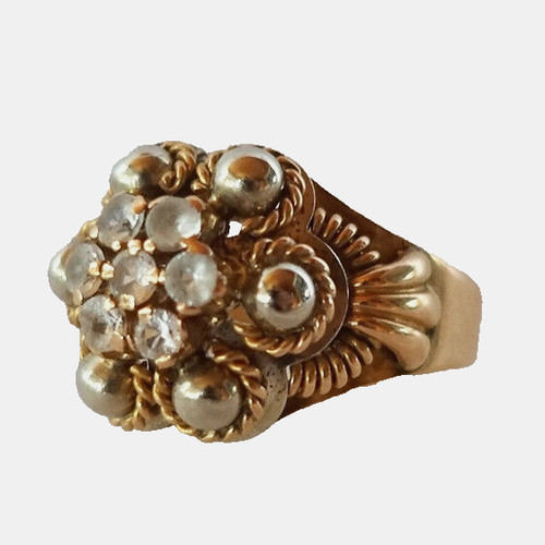 Alter bergkristall ring 585 - alter,