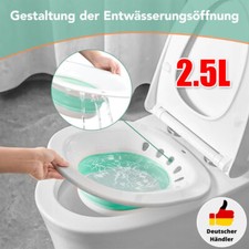 Faltbar Sitzbad 2.5L Bidet Sitzbadewanne Toiletteneinsatz Einsatzbidet Sitzwanne