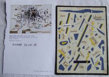 Papiercollage in der Art des Sigmar Polke?,14,2x18,7cm,frühes Werk un 1960,aus d