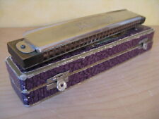 SCHÖNE HOHNER RHEINGOLD MUNDHARMONIKA C  KARTON 21,5 CM