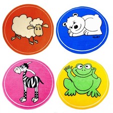 Kinderteppich 70cm versch.Designs Rundteppich Teppiche Spielteppich Spielzimmer