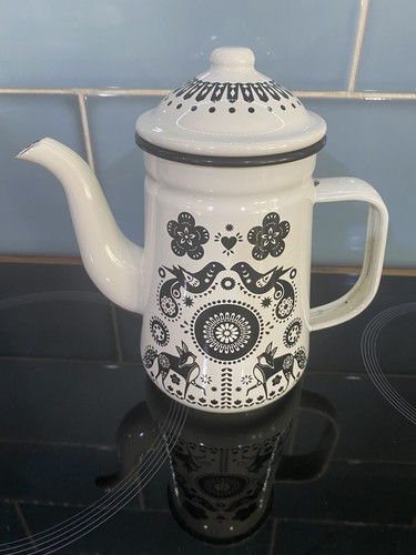 Folklore emaille kaffeekanne - folklore,