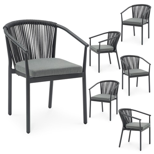 Gartenstuhl aluminium 6er - gartenstuhl,