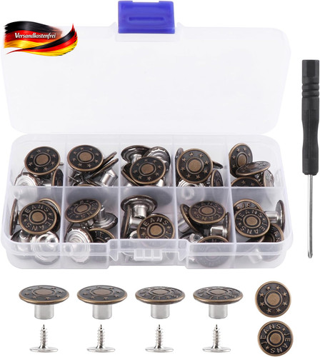 Jeansknöpfe set 50er - jeansknöpfe, mit