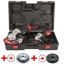 Flex Winkelschleifer Set L2200 230mm + L1100 125mm im Transportkoffer