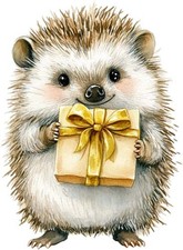 Bunte Weihnachten Igel