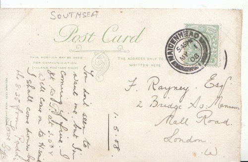Genealogie postkarte rayney - genealogie,