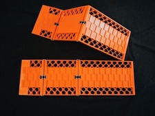 2x Pro Plus Anfahrhilfe für Auto, Wohnwagen und Wohnmobil, faltbar, Orange *Neu*