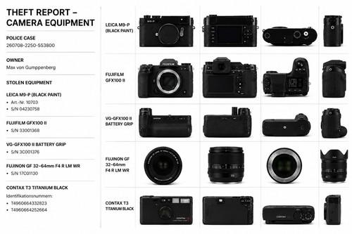 Kamera stolen leica - kamera, m9-p