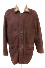 Atwardson Herren  Lammfelljacke Shearling Winterjacke Gr. 54 Braun Echtleder 