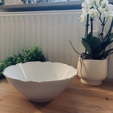 Schüssel Goldrand (Top) InKa Seltmann Weiden 22 cm, H: 8 cm, Porzellan Bavaria