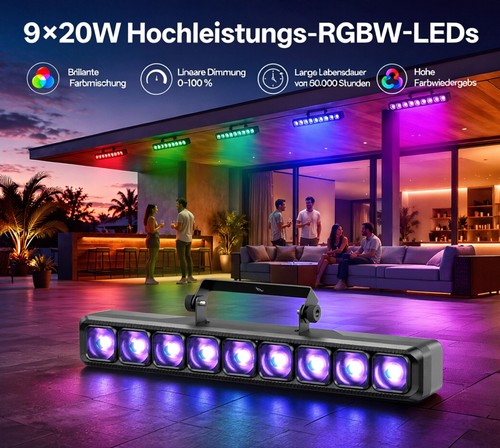 Uking rgbw 180w dmx led - 180w,
