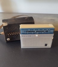 Philips L1W22T/62G Transistorradio – voll funktionsfähig, mit Lederetui