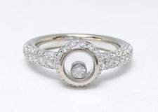 Chopard Happy Diamant 0,05ct beweglicher 0,51ct 18k Weißgold runder Ring...