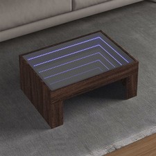 Couchtisch mit LED-Leuchten Sofatisch Wohnzimmertisch Kaffeetisch Beistelltisch