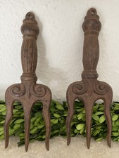 deko objekt Forke, Gußeisen Antikbraun, 2 Stück Unikate