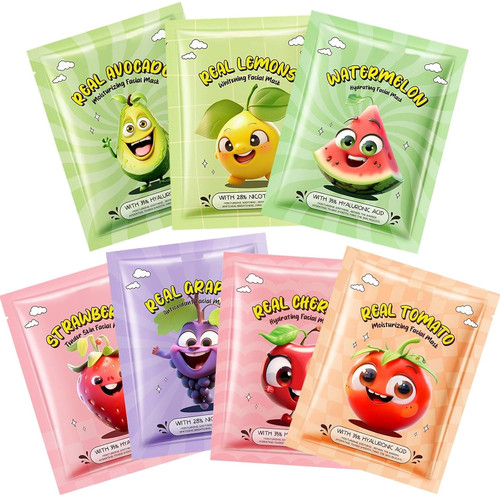 Frucht gesichtsmasken set - gesichtsmasken,