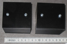 2 schwarz eloxierte Alu-Kühlkörper für kühlen von alle  Halbleiterelemente, neu