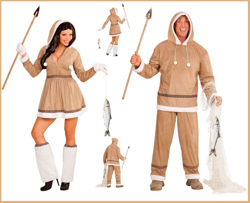 Eskimo kostüm damen - damen, kleid