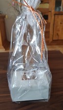 Dekoration Kerze aus Cortenstahl auf Holz