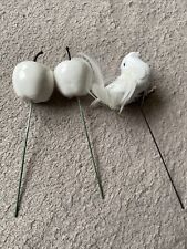 Deko Weiß Taube Und 2 Äpfel 