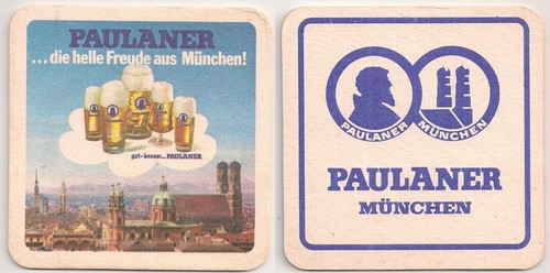 Paulaner alter bierdeckel - paulaner,