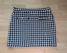 Reserved Minirock Hahnentritt Muster s/w Größe 40/42 (44) Bouclé Rock Tweed Rock