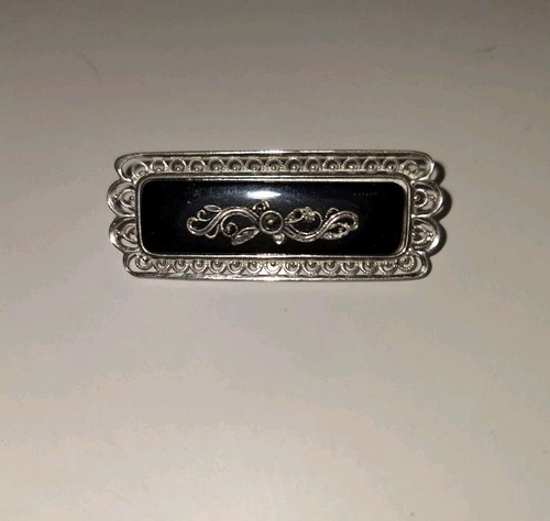 Vintage brosche mit onyx - onyx, &