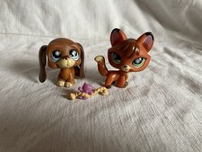 LPS Fuchs & Basset Hound #807 #808 Authentic Littlest Pet Shop Hasbro