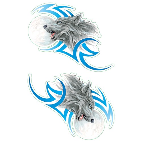 Aufkleber set wolf tribal - tribal, 7,5
