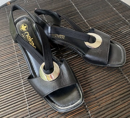 Damen rieker sandalen schwarz - sandalen,