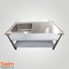 R+S Spültisch mit 1 Becken und Grundboden Becken links B/T/H 1500x700x900mm Auss