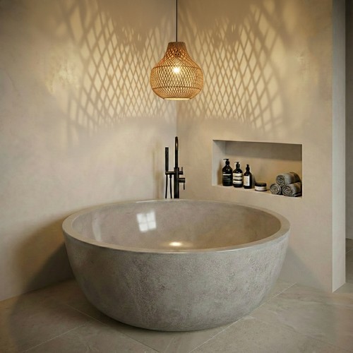 Badewanne aus terrazzo - aus,