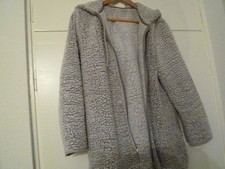 Mont Chalet Jacke Longjacke Schäfchenoptik Kapuze Gr. L Farbe Grau/ Melange