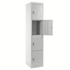 B-Ware Schließfach Preston T163 Schließfachschrank Spind Metall 180x38x45cm grau