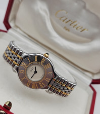 CARTIER "MUST DE CARTIER 21" - Damen-Uhr - Edelstahl / Gold - Quarz - A130 89