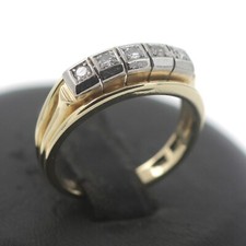 Bicolor Diamant Gold Ring 585