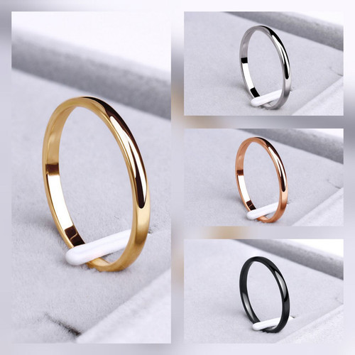 Edelstahl ring fingerring - edelstahl, gold